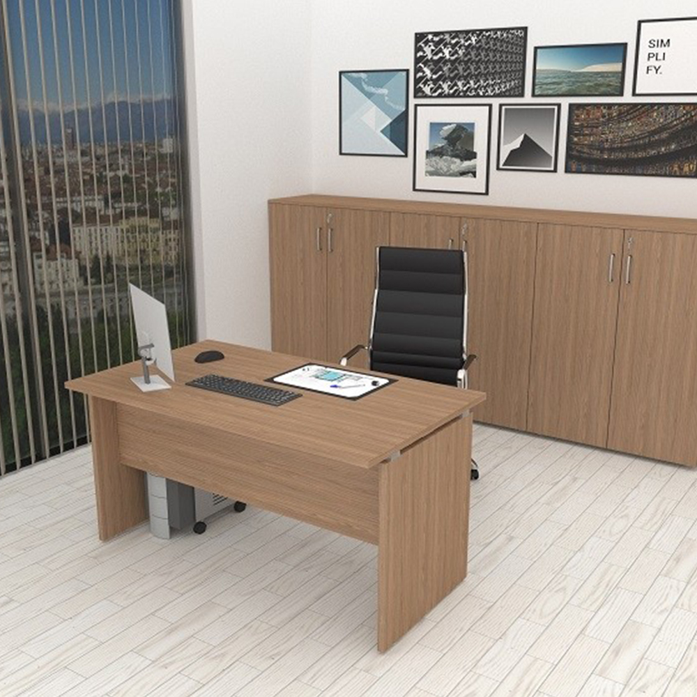 Scrivania da Ufficio BURO Noce Chiaro