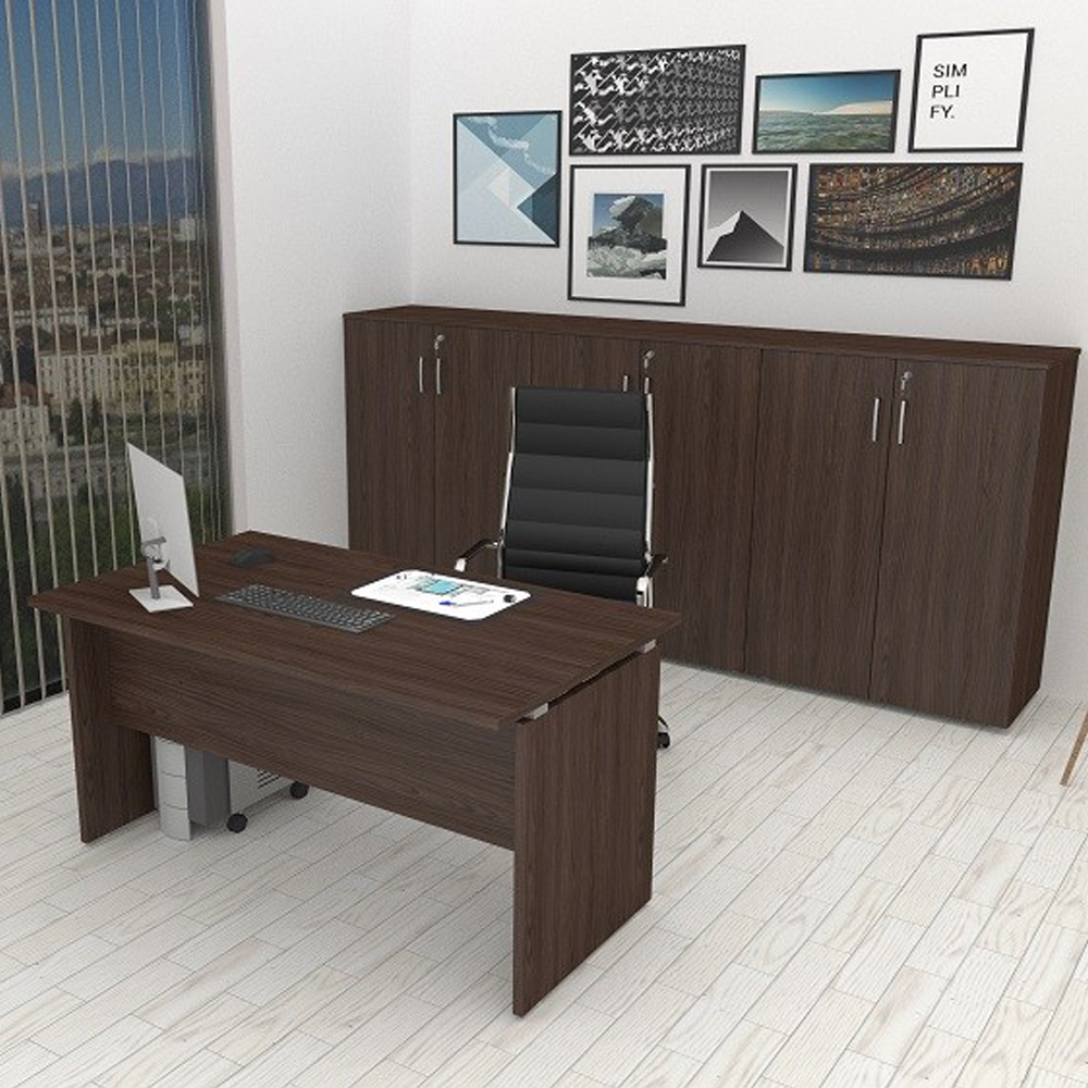 Scrivania da Ufficio BURO Noce Scuro