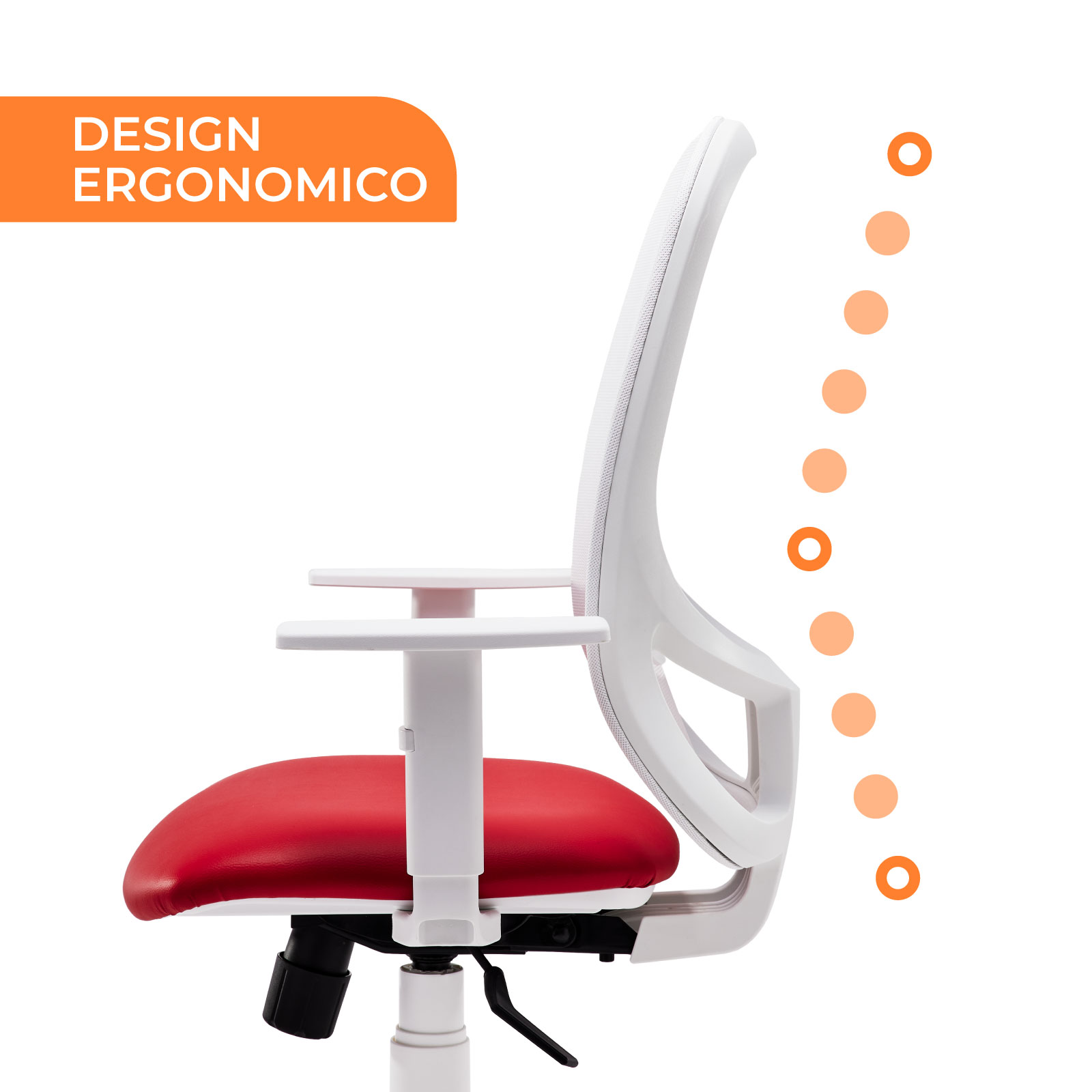 Sedia Ergonomica da Ufficio Myb Rosso