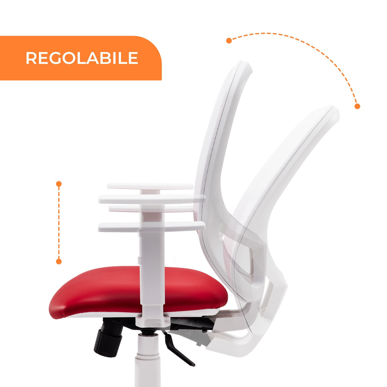 Sedia Ergonomica da Ufficio Myb Rosso